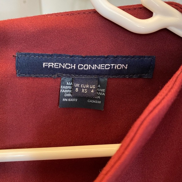 French Connection - Maroon Sheath Midi Dress - Picture 3 of 3